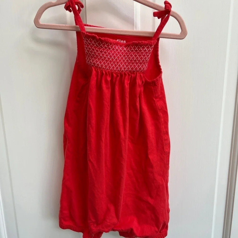 Children’s Place Red Spaghetti Strap Button Romper